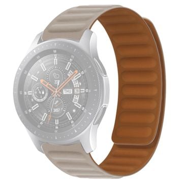 20 mm klockarmband med universellt magnetlås i silikon - Khaki