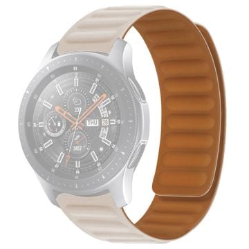 22 mm universal klockarmband med magnetlås i silikon - Beige