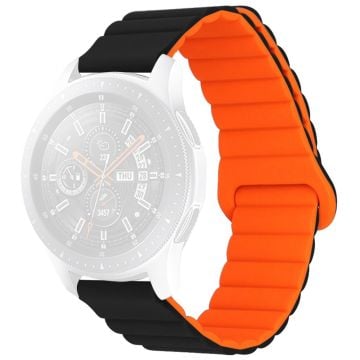 20 mm universal klockarmband i silikon - Svart / Orange