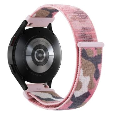 22 mm universal klockarmband i nylon i kamouflagestil - Rosa