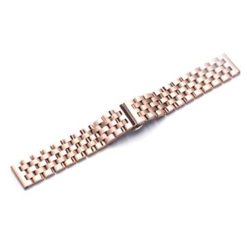 22 mm Universal 5-bead metallklockarmband - Roséguld