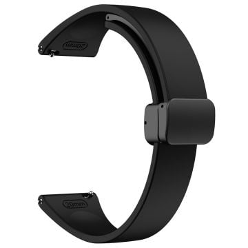 20 mm universellt silikonarmband med svart spänne - Svart