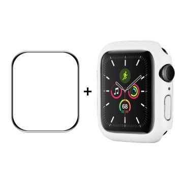 ENKAY Apple Watch (41mm) cover with tempered glass screen protector - White