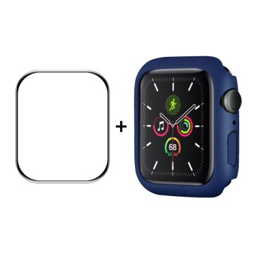 ENKAY Apple Watch (41mm) cover with tempered glass screen protector - Dark Blue