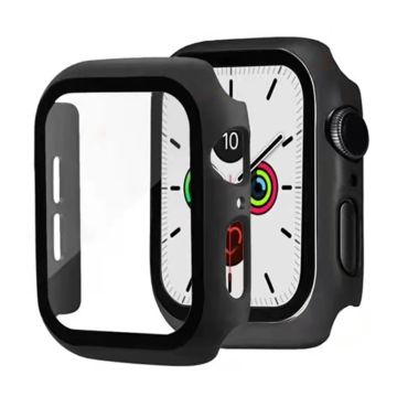 Apple Watch (41mm) simple frame + tempered glass screen protector - Black