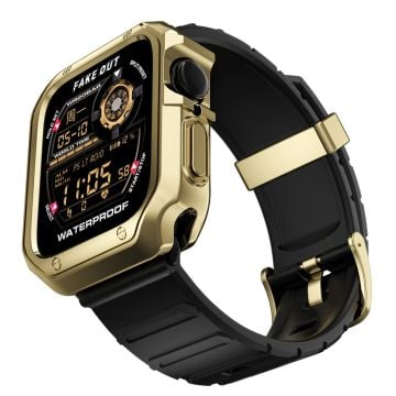 Apple Watch (41 mm) TPU-klockarmband + ram - Guld