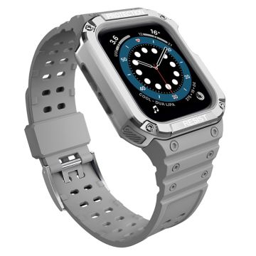 Apple Watch (41 mm) TPU-klockarmband i kontrastfärg - Grå / Silver