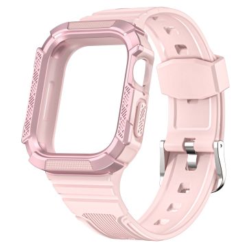 Apple Watch (41 mm) dubbelfärgat fodral med klockarmband - Rosa / Rosa Ros