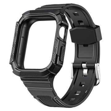 Apple Watch (41 mm) dubbelfärgat fodral med klockarmband - Svart / Svart