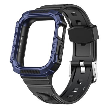 Apple Watch (41 mm) dubbelfärgat fodral med klockarmband - Svart / Mörkblå