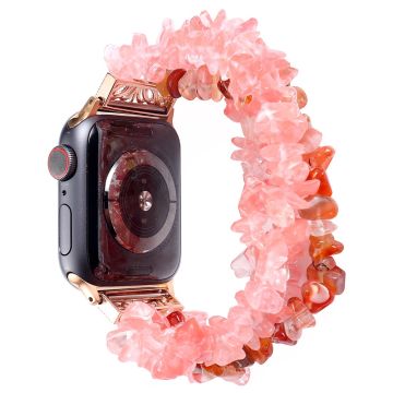 Apple Watch (41mm) klockarmband i naturstensstil - Vattenmelonsröd