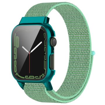 Apple Watch (41 mm) klockarmband i nylon + härdat glas - Grön