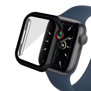 Apple Watch (41mm) electroplating cover with tempered glass - Black