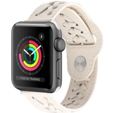 Apple Watch (41 mm) klockarmband i vävt läder med mikrofiber - Beige