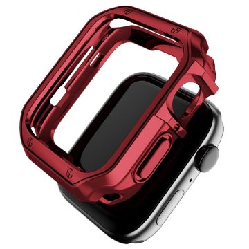 Apple Watch (41mm) elektropläterat lasergraverat fodral - Röd