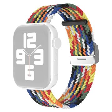 Apple Watch (41 mm) klockarmband i cool nylon - Regnbågsfärg