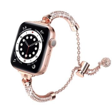 Apple Watch (41mm) elegant klockarmband med strass - Roséguld