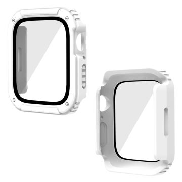 Apple Watch Series 8 (41mm) cover with tempered glass - White