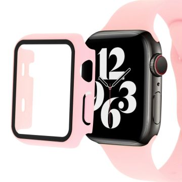 Apple Watch Series 8 (41mm) simple cover with tempered glass - Deep Pink