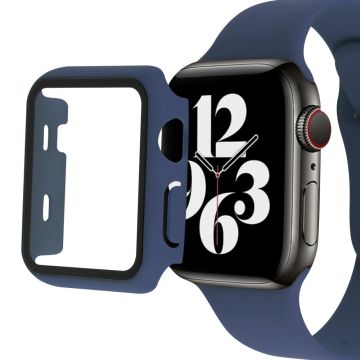 Apple Watch Series 8 (41mm) simple cover with tempered glass - Dark Blue