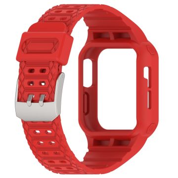 Apple Watch Series 8 (41mm) integrerat armband med fodral - Röd