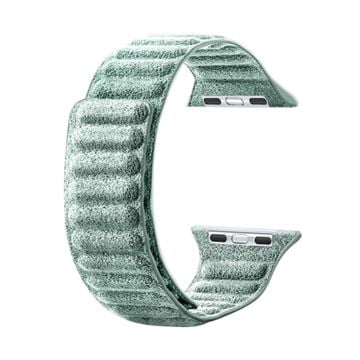 Apple Watch Series 8 (41mm) magnetiskt armband i mockaläder - Cyan