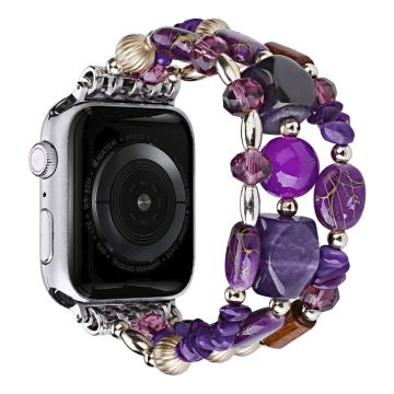 Apple Watch Series 8 (41mm) armband i modern pärlstil - Lila