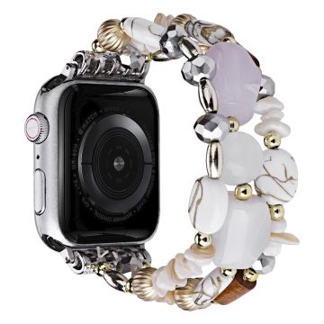 Apple Watch Series 8 (41mm) armband i modern pärlstil - Vit