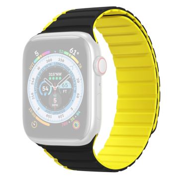 DUX DUCIS Apple Watch Serie 8 (41 mm) silikonarmband i två färger - Svart / Gul