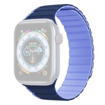 DUX DUCIS Apple Watch Serie 8 (41 mm) silikonarmband i två färger - Mörkblå / Baby Blå