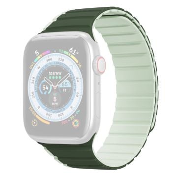 DUX DUCIS Apple Watch Serie 8 (41 mm) silikonarmband i två färger - Mörkgrön / Ljusgrön