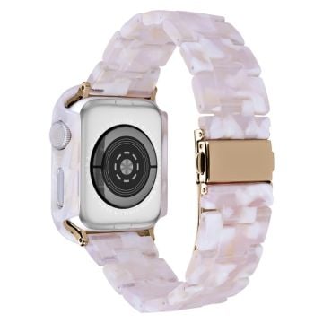 Apple Watch Series 8 (41 mm) resinarmband med fodral - Rosa Blomma