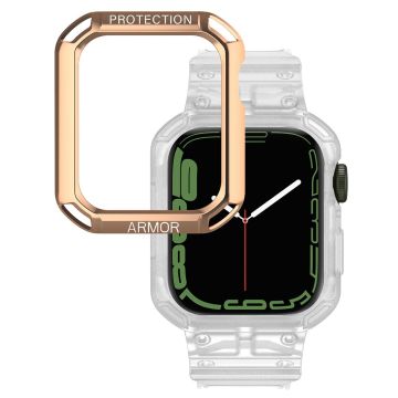 Apple Watch Series 8 (41mm) armband med fodral - Roséguld / Transparent