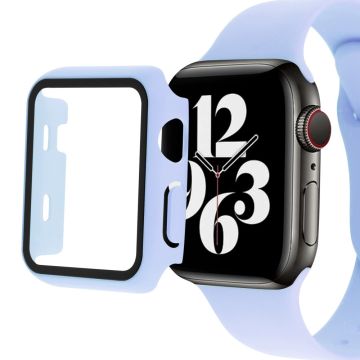 Apple Watch SE 2022 (44mm) cover with tempered glass screen protector - Purple