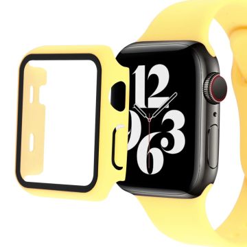 Apple Watch SE 2022 (44mm) cover with tempered glass screen protector - Yellow