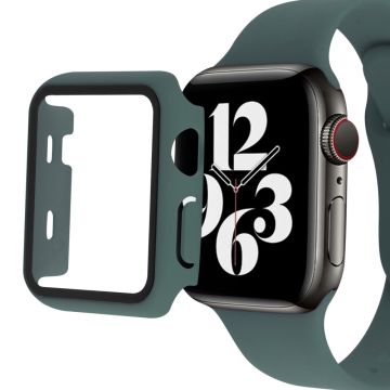 Apple Watch SE 2022 (44mm) cover with tempered glass screen protector - Midnight Green