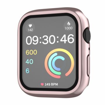 Apple Watch SE 2022 (44mm) / SE / 6 / 5 / 4 protective cover with tempered glass - Rose Gold