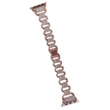 Apple Watch Series 9 41 mm metallarmband med strassdekor - Roséguld