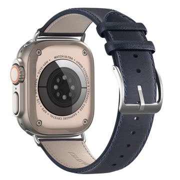 DUX DUCIS YS Apple Watch Series 9 41mm läderarmband i koskinn - Blå