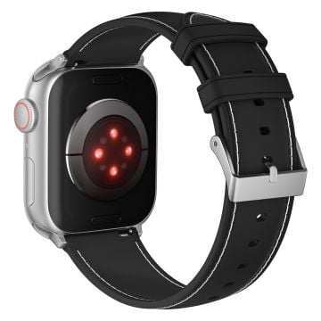 Apple Watch Series 9 41 mm armband med sömmar - Svart