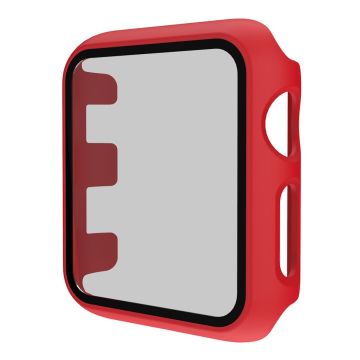 Apple Watch Series 9 41mm protective cover with tempered glass - Red