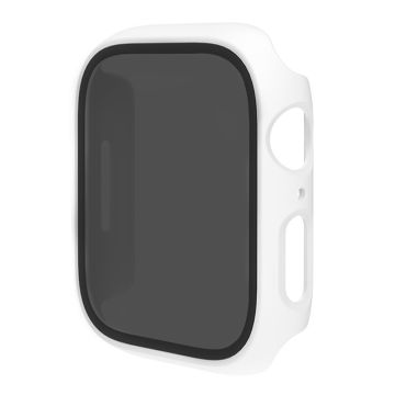 Apple Watch Series 9 41mm protective cover with tempered glass - White