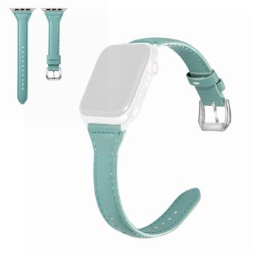 Apple Watch Series 6 / 5 40mm simple leather watch band - Cyan