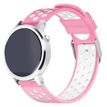 Samsung Gear S3 klockarmband silikon metall - Rosa och vit 