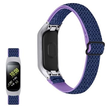 Samsung Galaxy Fit e klockarmband med elastisk nylonögla - Lila / Blå