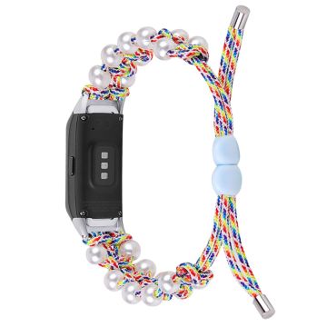 Samsung Galaxy Fit klockarmband i nylon med pärldekor - Färgstark