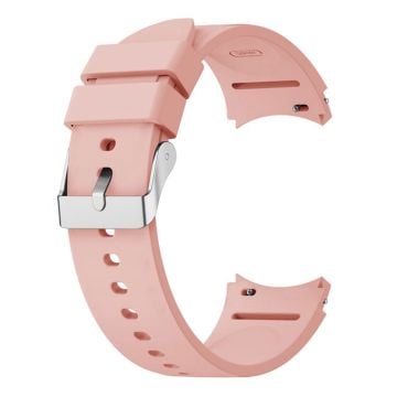 Silikonarmband med silverspänne för Samsung Galaxy Watch 6 / 4 / 3 (41mm) - Rosa