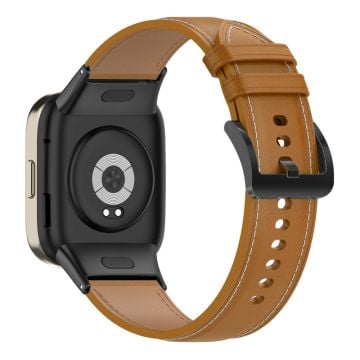 Xiaomi Redmi Watch 3 / Mi Watch Lite 3 Cowhide Armband i äkta läder - Ljusbrun