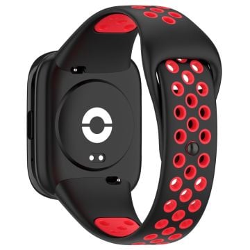 Xiaomi Redmi Watch 3 / Lite 3 / 3 Active silikonarmband med dubbla färger - Svart / Röd