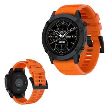 Garmin Fenix 6 / Fenix 5 Plus / Fenix 5 / Forerunner 935 / Quatix 5 / Quatix 5 Sapphire / Approach S60 / Instinct klockarmband i silikon - Orange